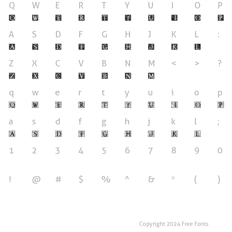 Character Map of Anabel Regular