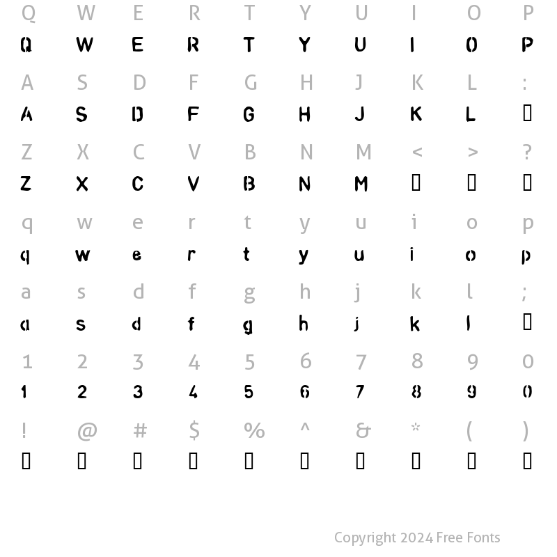 Character Map of analog Regular