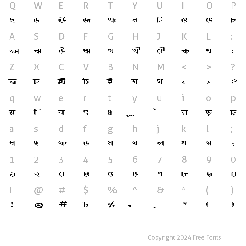 Character Map of AnandapatraEMJ Regular