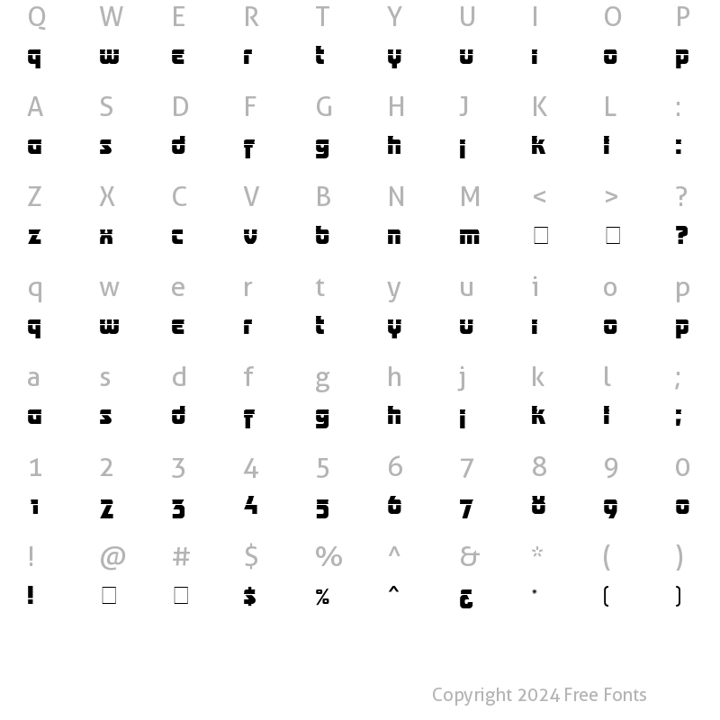 Character Map of Anatol MN Regular