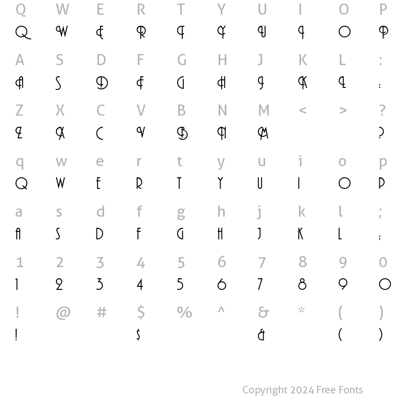 Character Map of AndesitePlain Regular