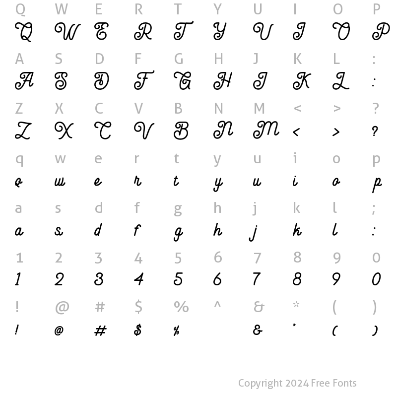 Character Map of Anelka Fambuya Regular