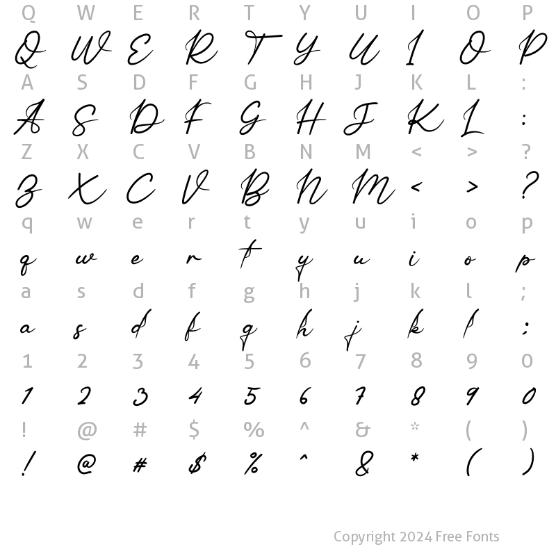 Character Map of Anelliaga Regular