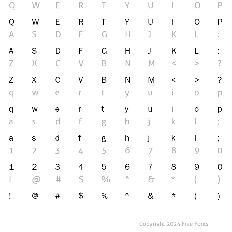 Character Map of Ang DaunKeo Regular