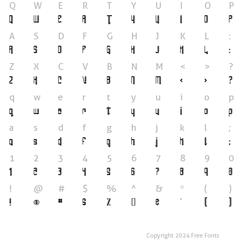 Character Map of Angie Impressing Regular