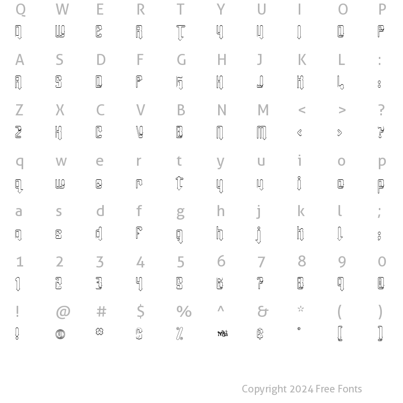 Character Map of Angie TanLines Regular