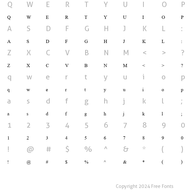 Character Map of AngsanaUPC Regular