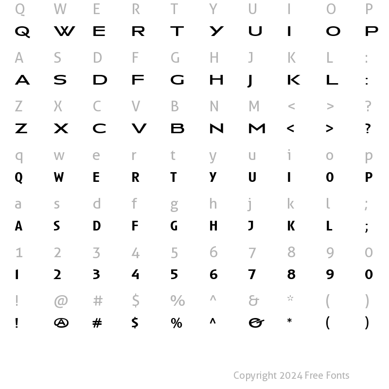 Character Map of Anisette Medium Regular