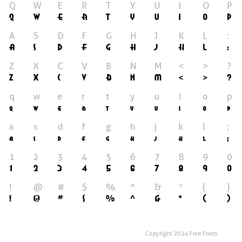 Character Map of Anna Extended ITC Std Regular