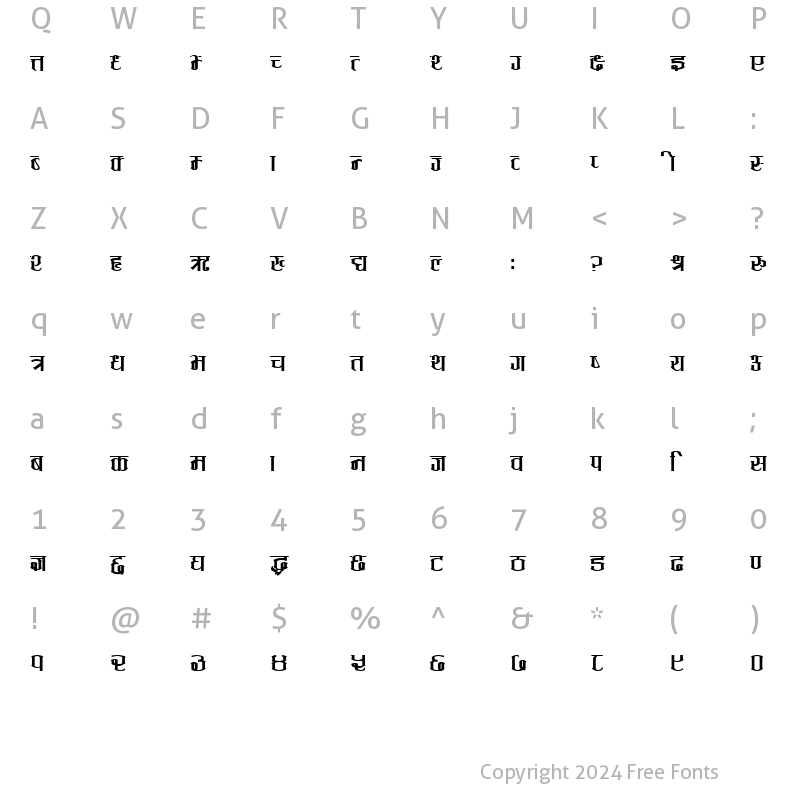 Character Map of Annapurna (Plain)