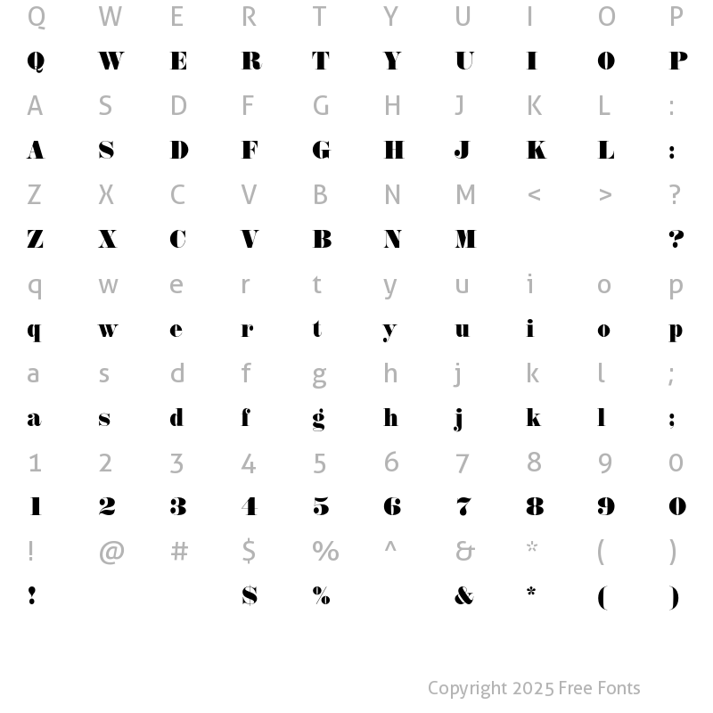 Character Map of AnnlieEF-ExtraBold Regular