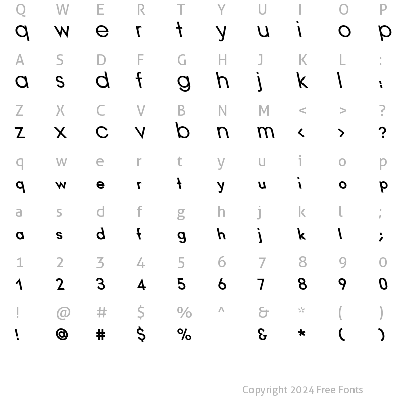 Character Map of Ano Bold Upper Lower Back Italic