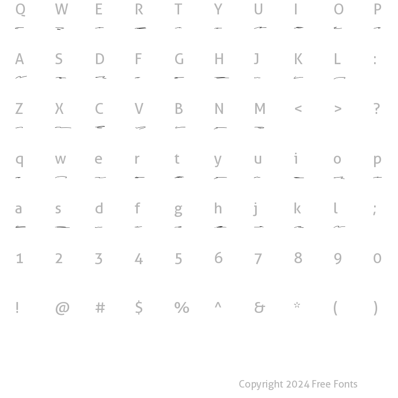 Character Map of Anthroops swash Regular