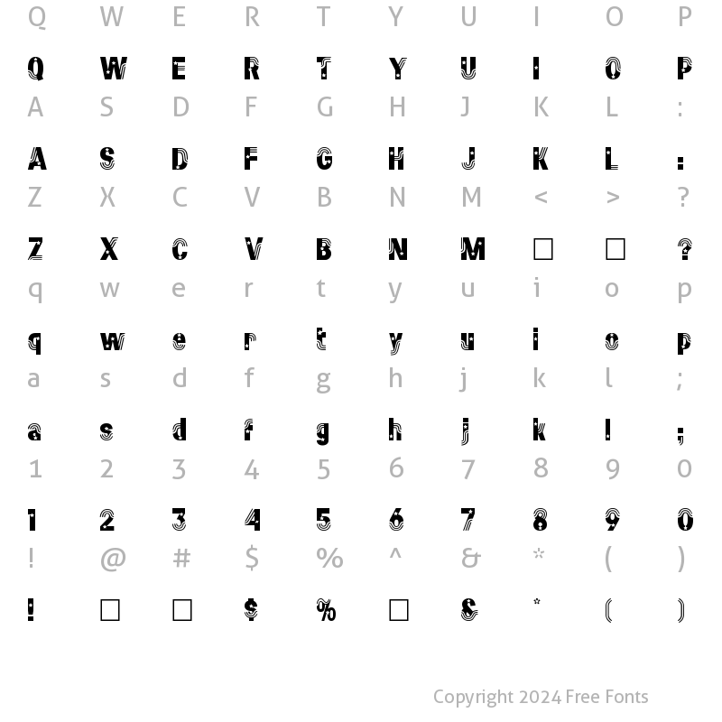 Character Map of AnticFont Regular