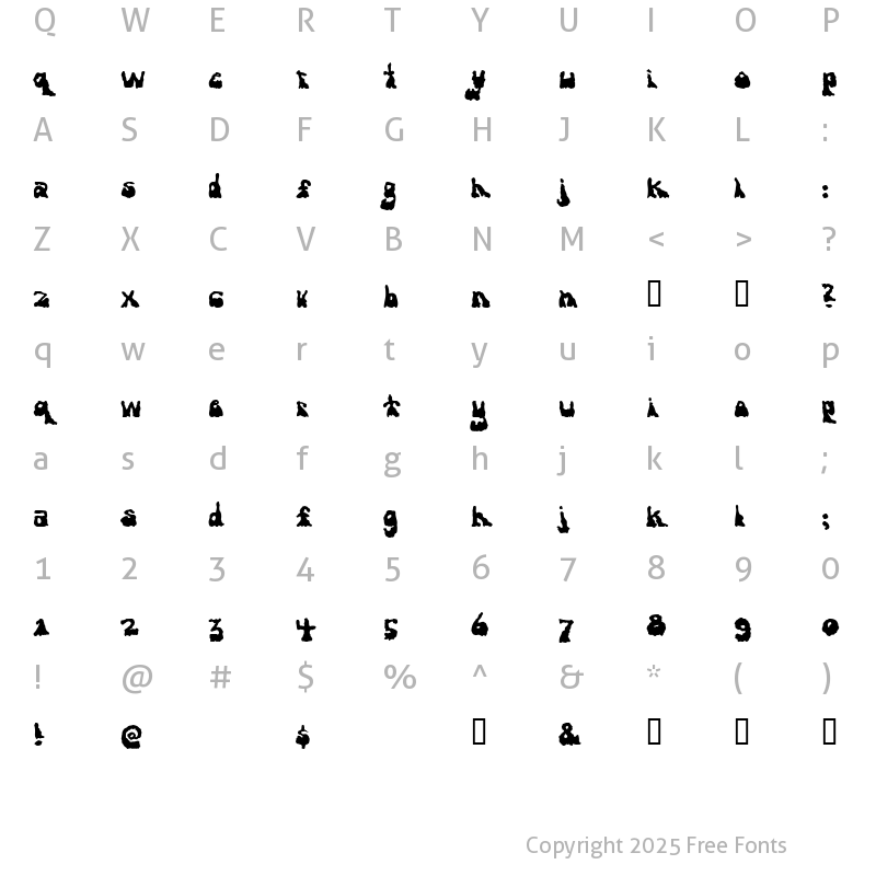 Character Map of antiestablishment Regular