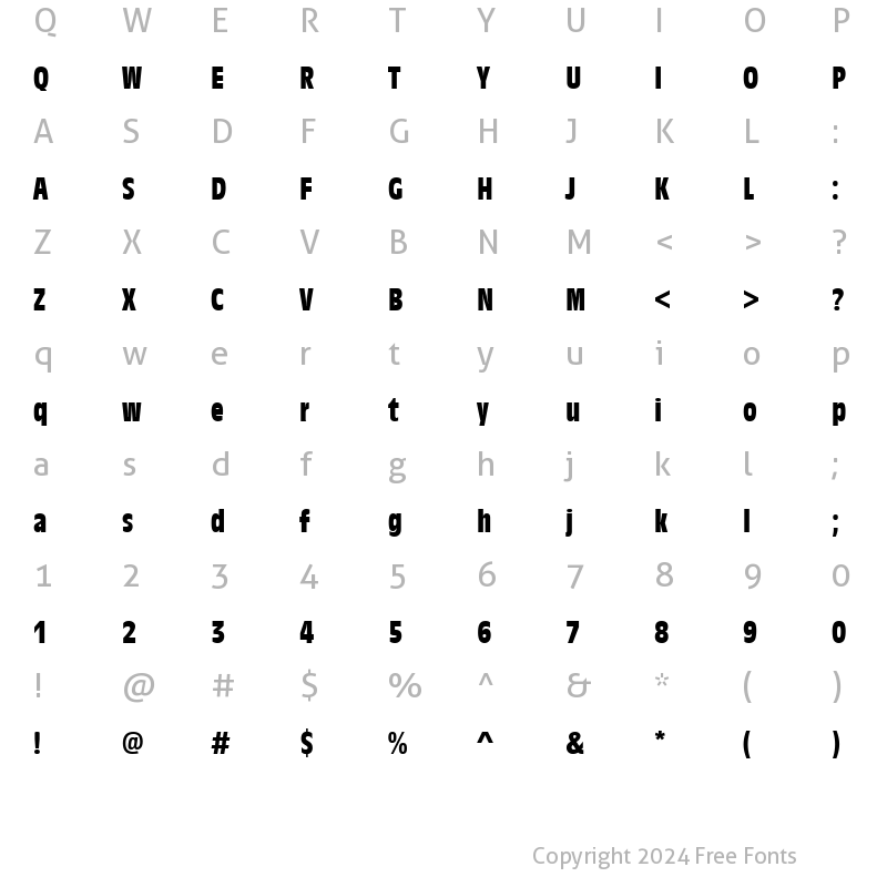 Character Map of AntiqueOliTCon Bold