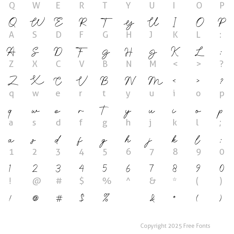 Character Map of Antrik Regular