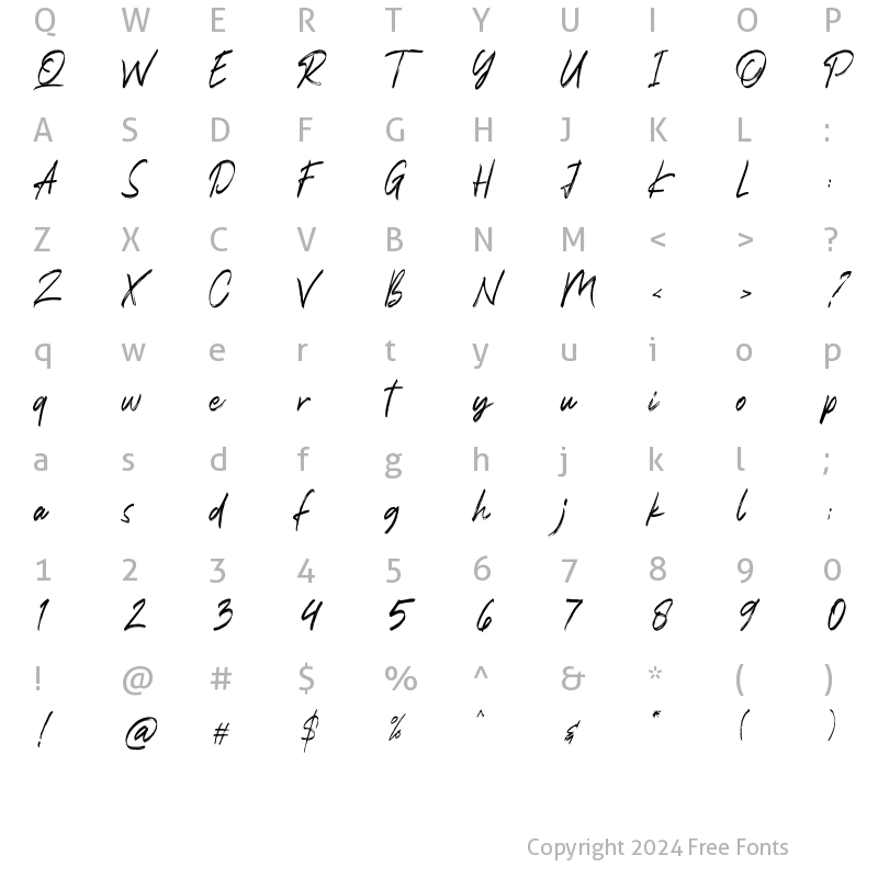 Character Map of Anttariksa Regular