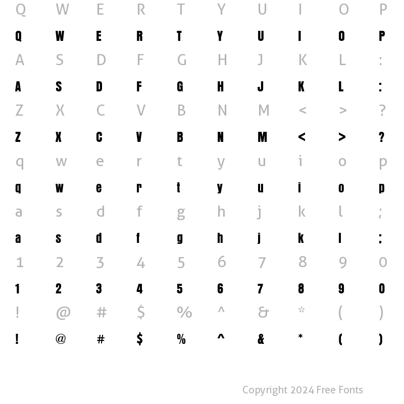 Character Map of AnzeigenGroD Regular