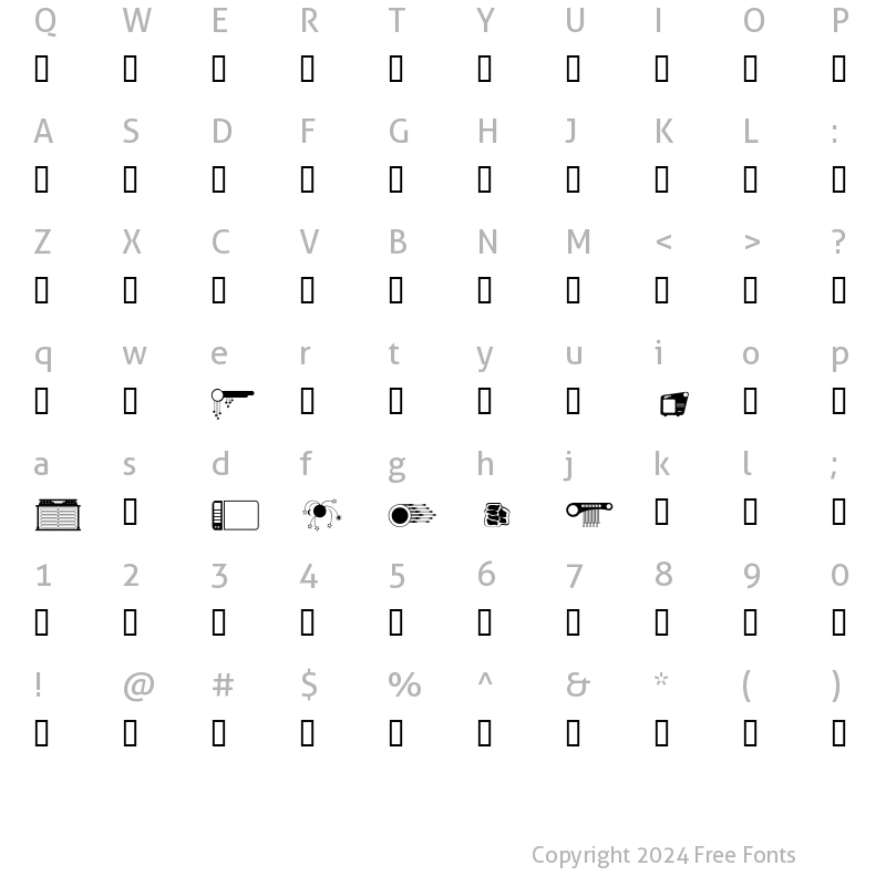 Character Map of ap_fancynavs Regular