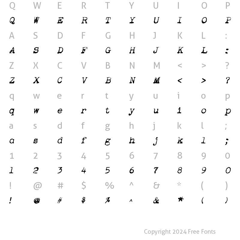 Character Map of Apoplex BoldItalic