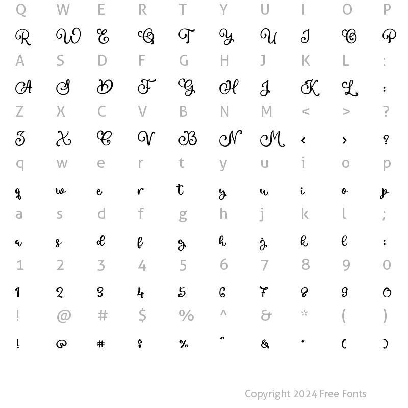 Character Map of Apple and Sugar Regular