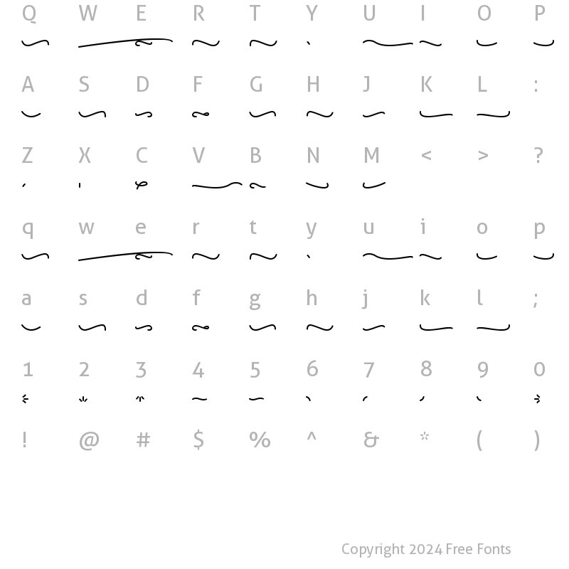 Character Map of Apple Cart Swash Regular