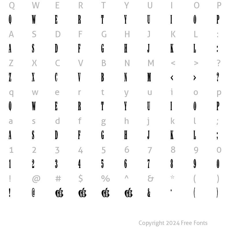 Character Map of AppleScruffs Regular