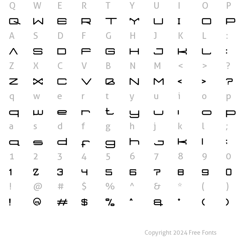 Character Map of APSON Regular