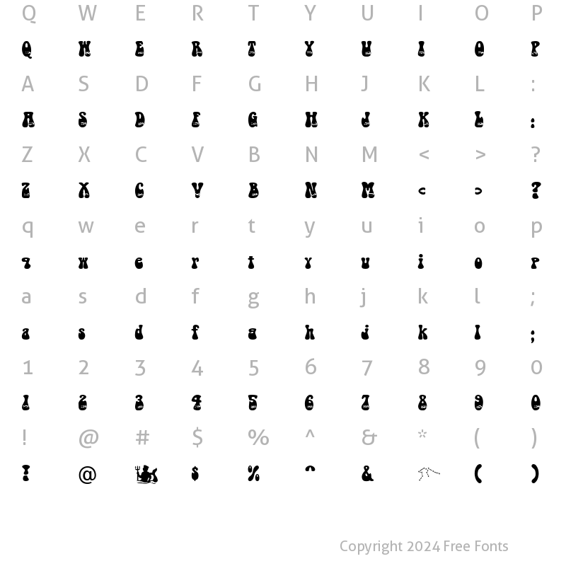 Character Map of Aquarius Becker Normal