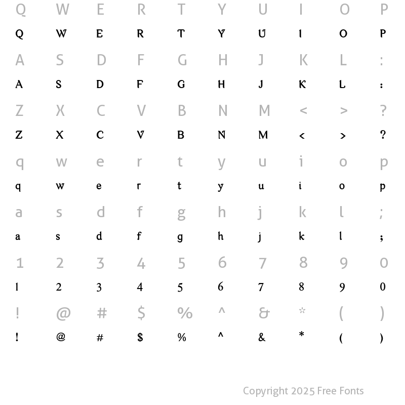 Character Map of Arabetics Latte Bold