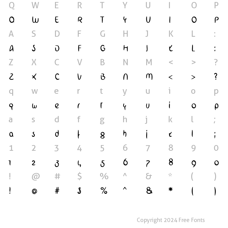 Character Map of ArabStroke LT Regular Regular