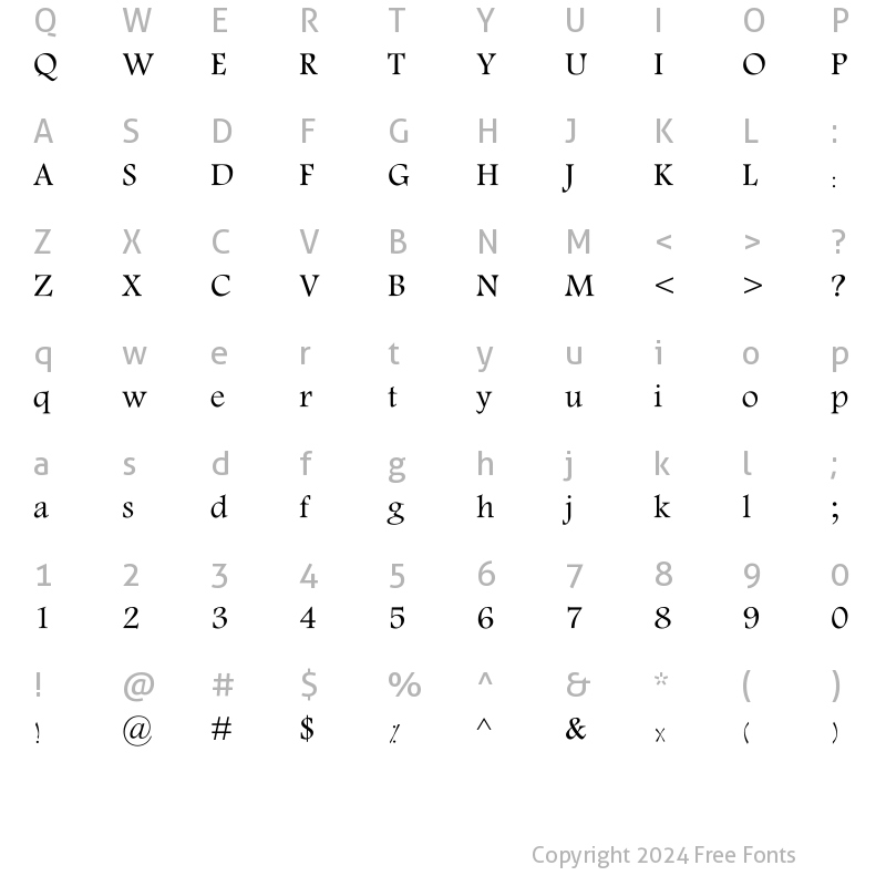 Character Map of arabswell_2 Regular