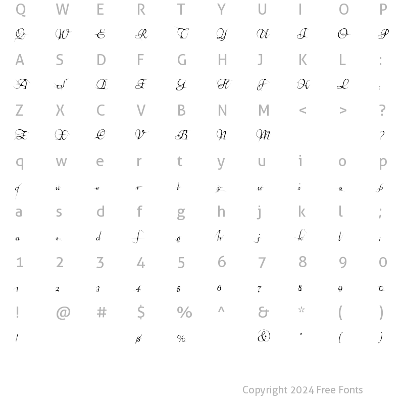 Character Map of AraneaEF Regular