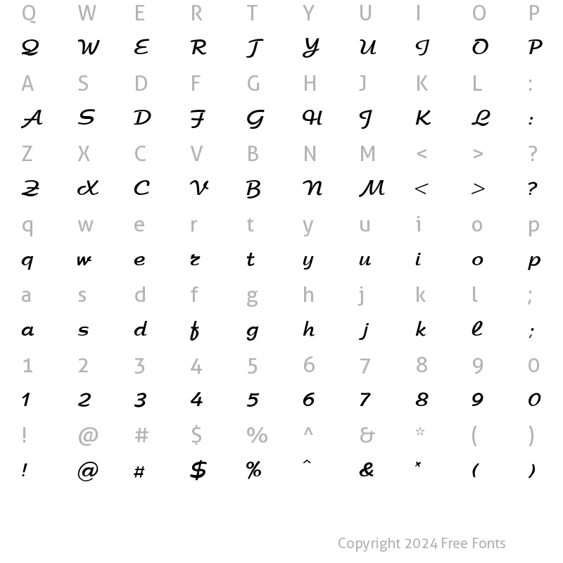 Character Map of Arbat-Bold Regular