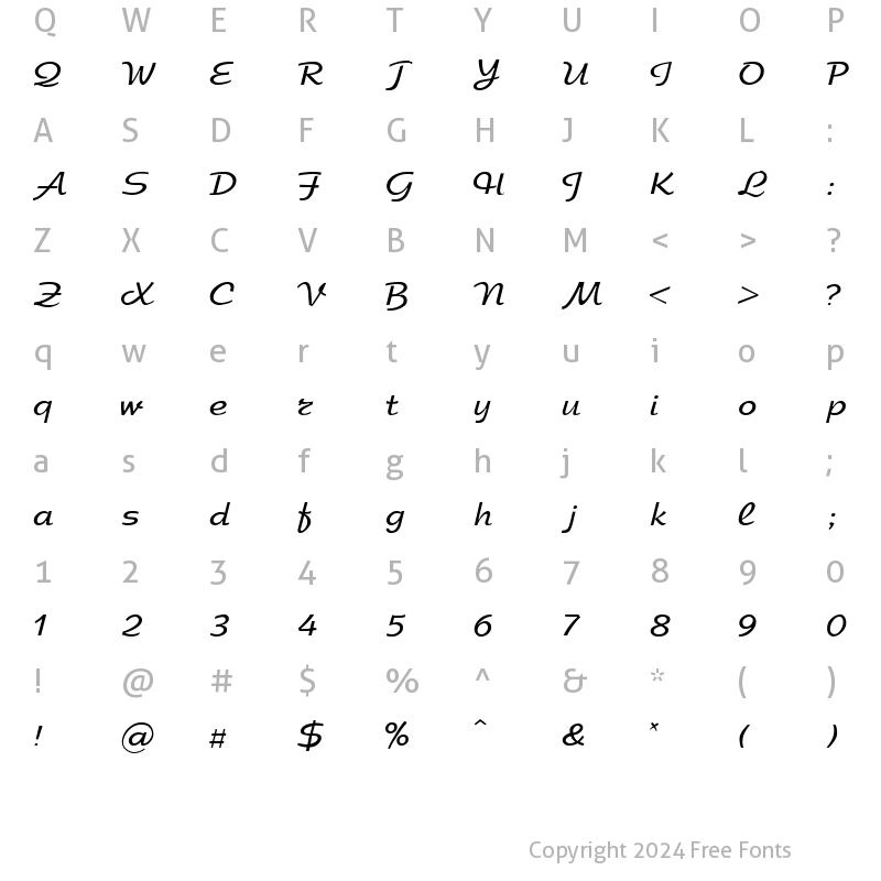 Character Map of ArbatDi Regular