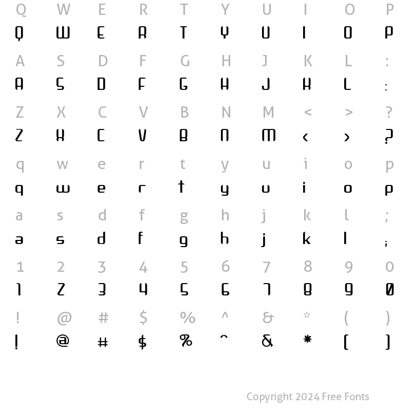 Character Map of Arbeka Regular