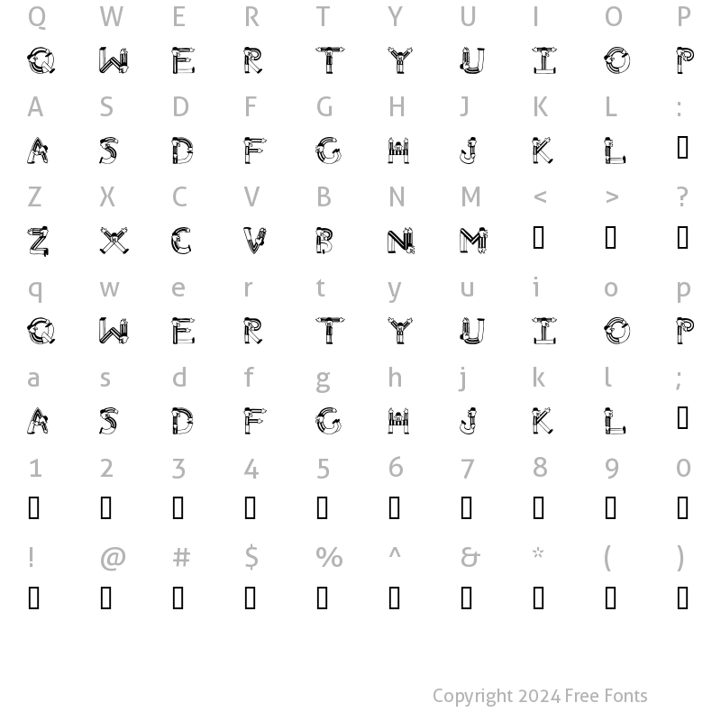 Character Map of Arbitre Regular