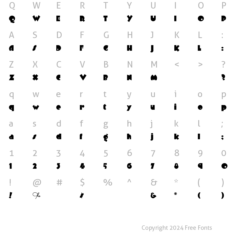 Character Map of ArbuckleRemix Regular