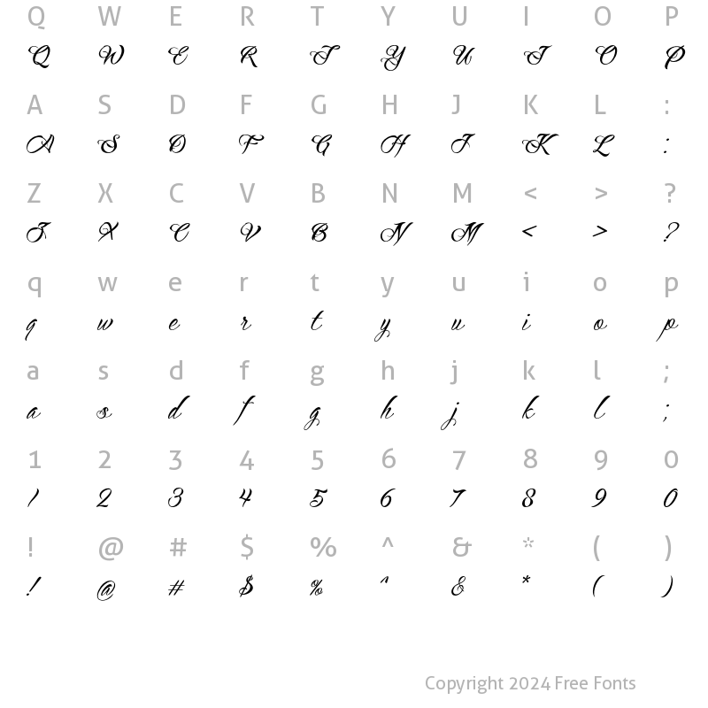 Character Map of Archemy Regular