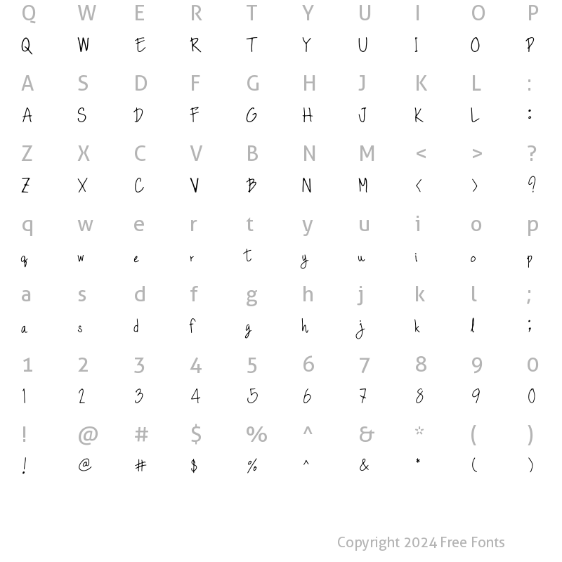 Character Map of Archi Light Regular