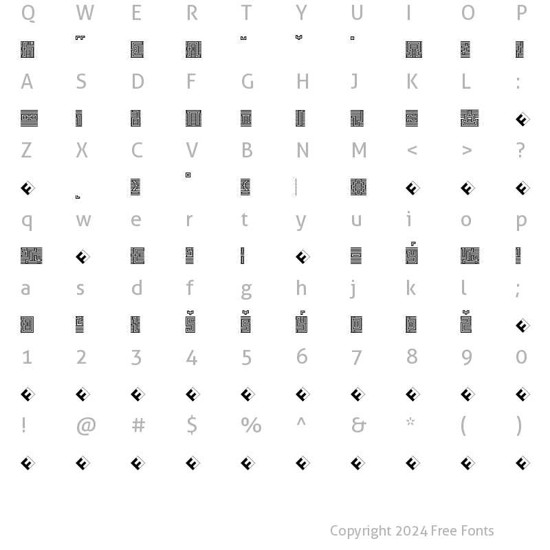 Character Map of Archian InitialExpert Regular