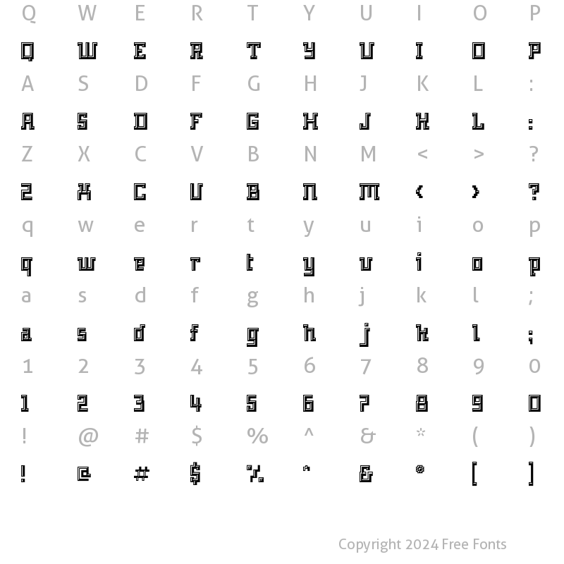 Character Map of Archian Plastic Regular