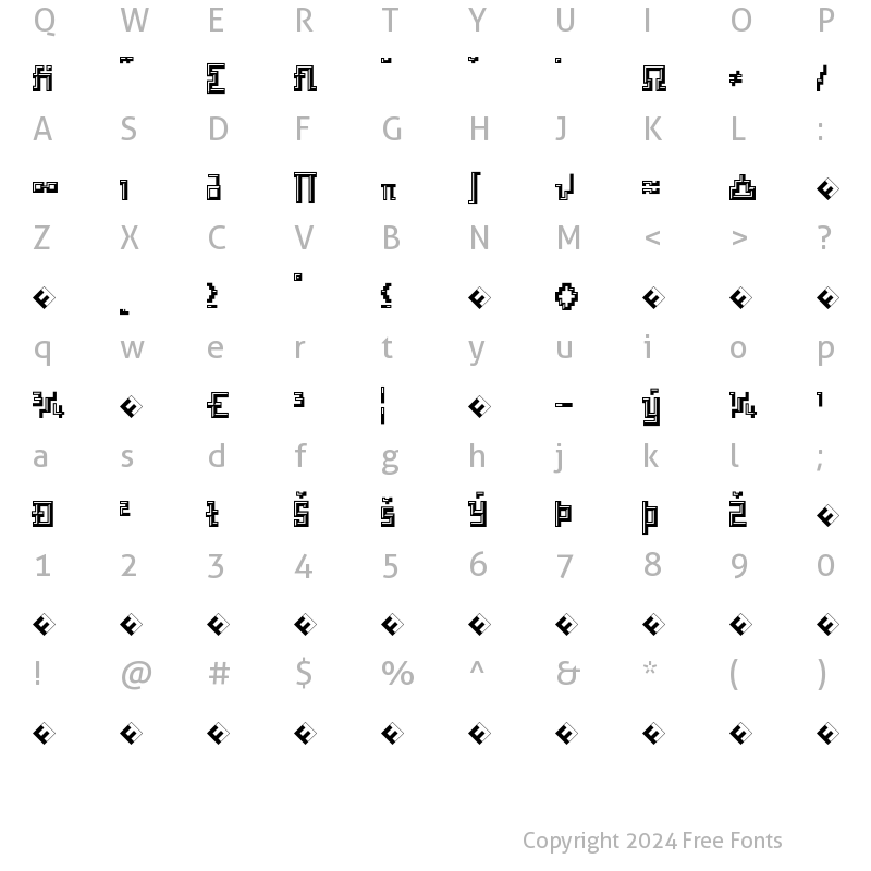 Character Map of Archian PlasticExpert Regular