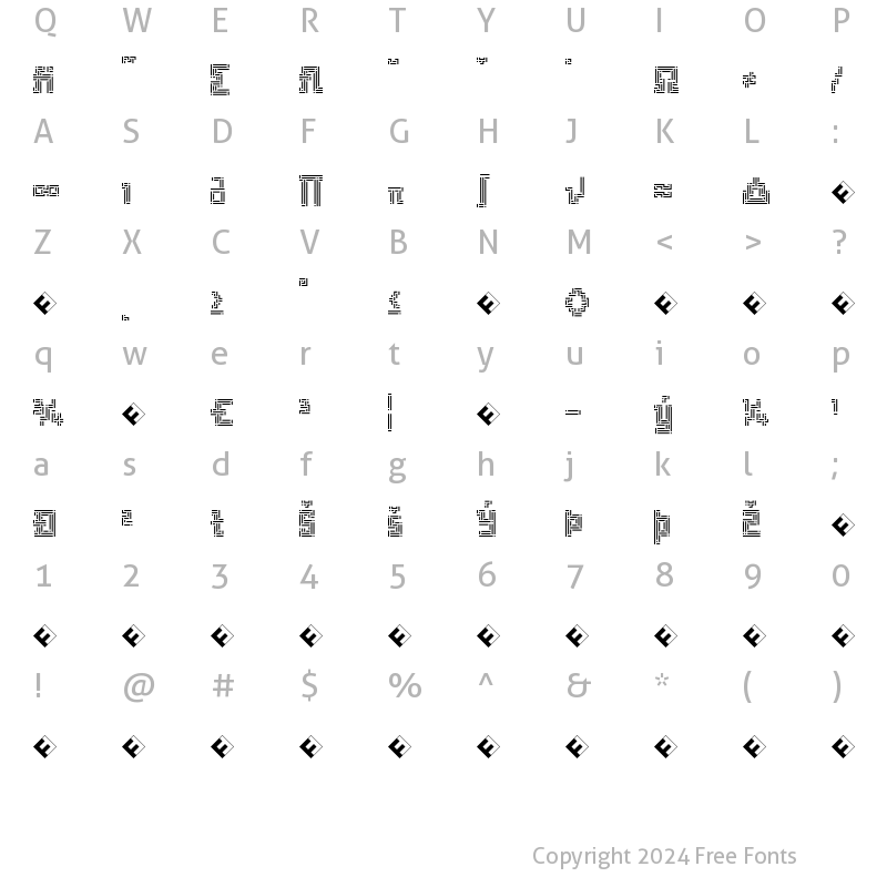 Character Map of Archian WilmosExpert Regular