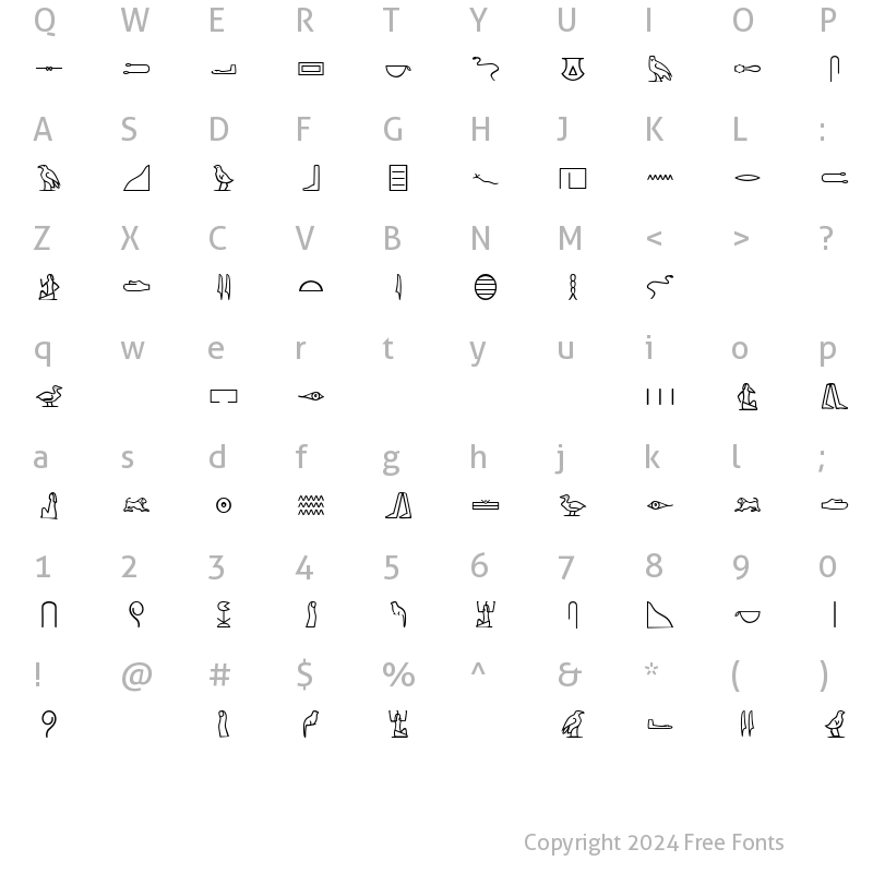 Character Map of Archibald1 Plain