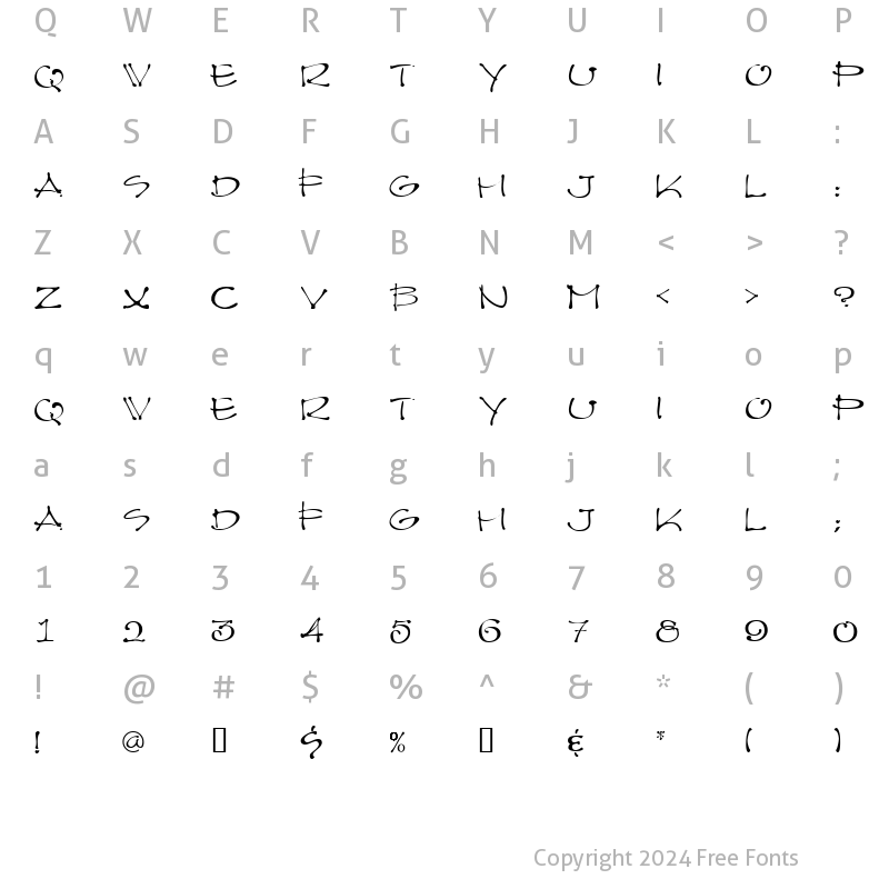 Character Map of Architect Light