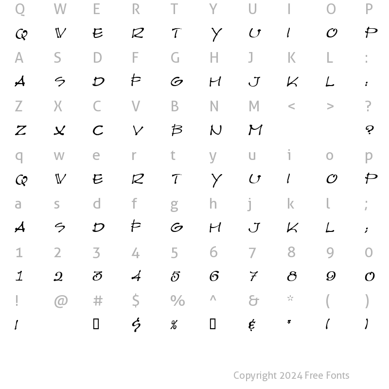 Character Map of Architect MediumOblique