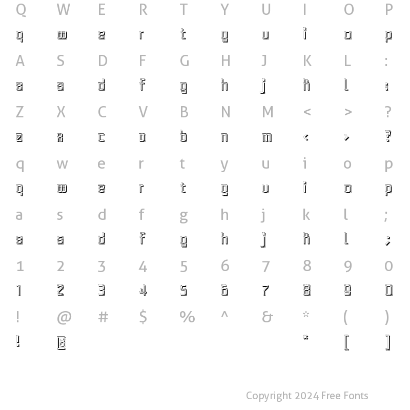 Character Map of Architypo Regular