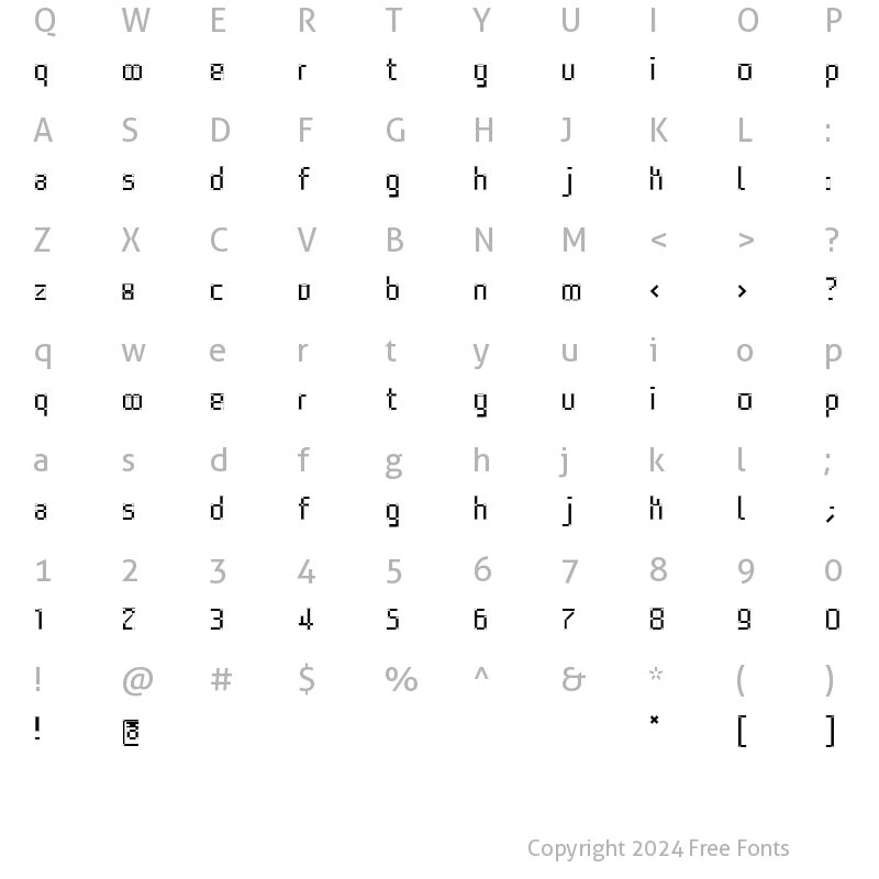 Character Map of ArchiTypoPure Regular